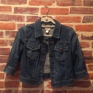 LOFT Cropped Jean Jacket - Size 4